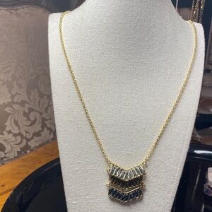 Gold-Tone Layered Chevron Pendant Necklace - Women Jewelry